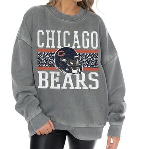 NFL Chicago Bears Vintage Wash Oversized Crewneck Fleece Pullover-Size M NWT